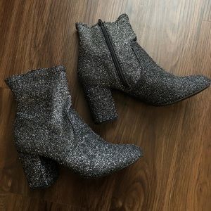 American Eagle Glitter Sock Booties